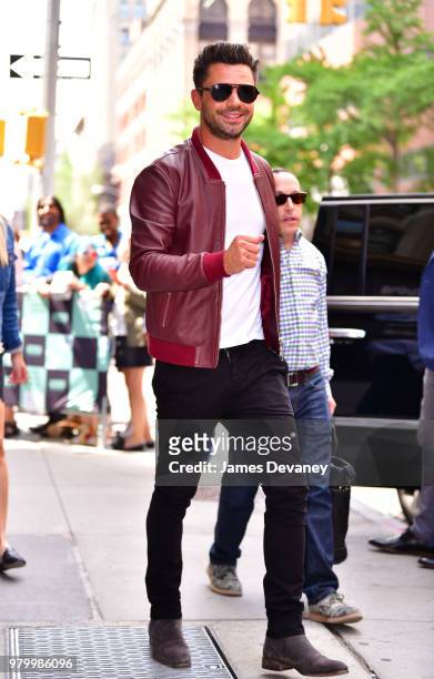 Dominic Cooper leaves the Build Series at Build Studio on June 20, 2018 in New York City.