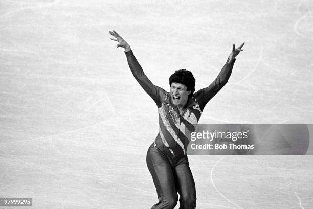 Norbert Schramm of West Germany, men's gold medallist, at the European Figure Skating Championships held at Dortmund, Germany on 1st February 1983. .