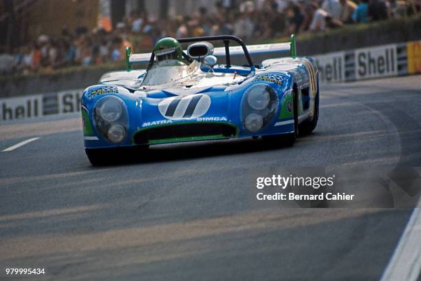 Henri Pescarolo, Matra-Simca MS670B, 24 Hours of Le Mans, Le Mans, 10 June 1973. Henri Pescarolo, on the way to victory in the 1973 24 Hours of Le...