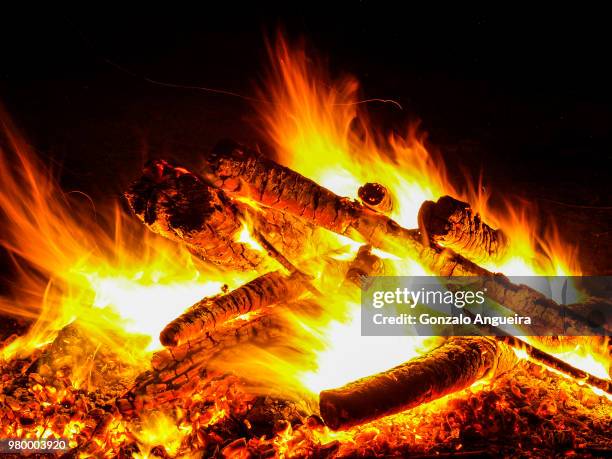 bonfire of san juan - bonfires in the night of san juan stock pictures, royalty-free photos & images
