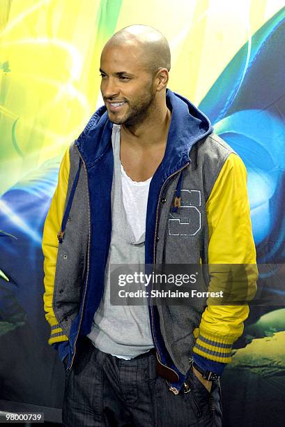 Ricky Whittle attends a green carpet photocall for Cirque du Soleil's 'Varekai' at The White Grand Chapiteau at The Trafford Centre on February 25,...