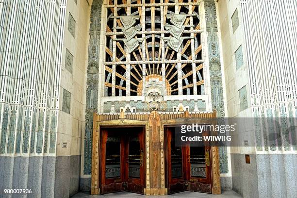vintage doorway - art deco architecture stock pictures, royalty-free photos & images