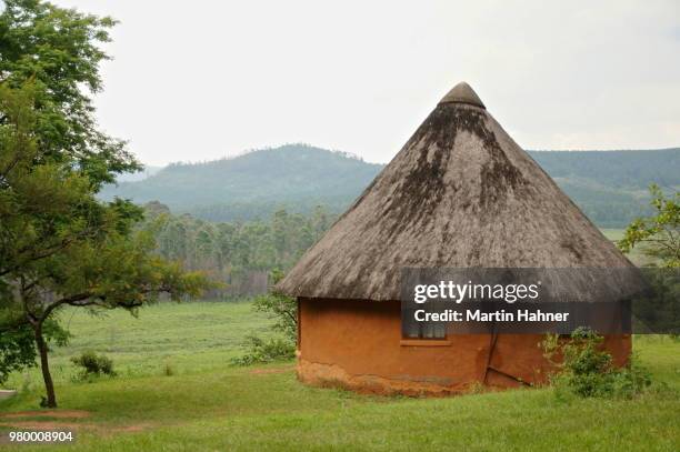 hut in swaziland - マッドハット ストックフォトと画像