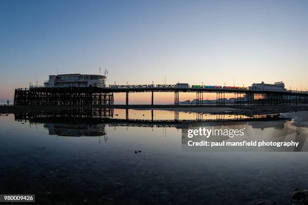 worthing pier - worthing pier stock pictures, royalty-free photos & images