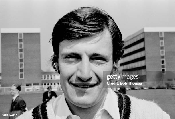 David Hughes of Lancashire at Old Trafford Cricket Ground in Manchester, April 1971.