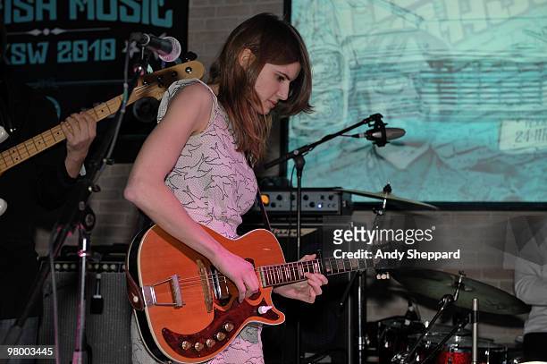 Katherine Blamire of Smoke Fairies performs at The British Music Embassy, Latitude 30 during day one of SXSW 2010 Music Festival on March 17, 2010 in...