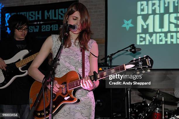 Katherine Blamire of Smoke Fairies performs at The British Music Embassy, Latitude 30 during day one of SXSW 2010 Music Festival on March 17, 2010 in...