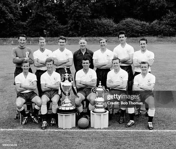 The Tottenham Hotspur team that won the First Division League Championship and FA Cup in the 1960-61 season, pictured during the pre-season...