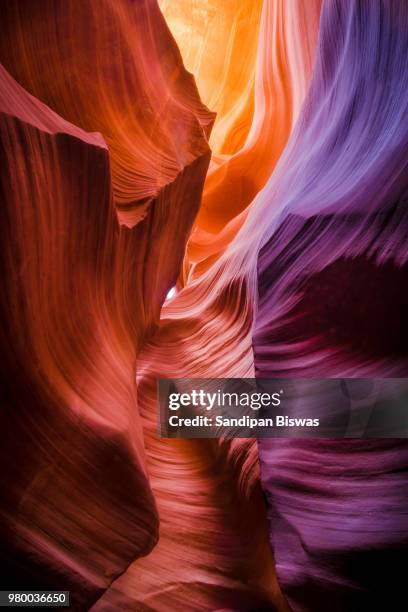 beauty of antelope canyon, arizona, usa - antelope canyon stock-fotos und bilder