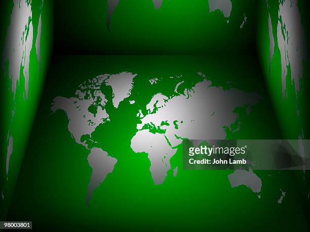 green world cube - cuboide fotografías e imágenes de stock