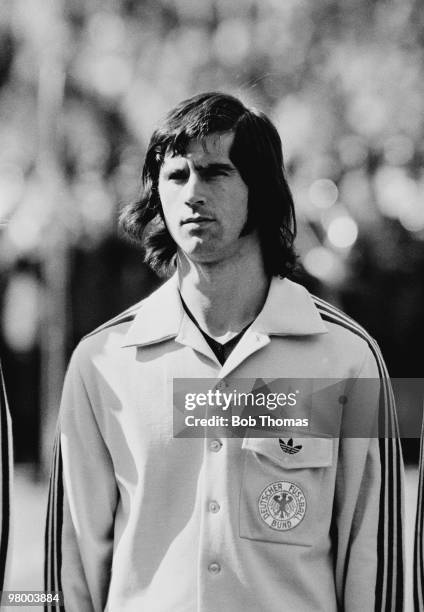 Gerd Muller of West Germany, prior to the International friendly match against Brazil at the Olympic Stadium in Berlin, 16th June 1973. Brazil won...