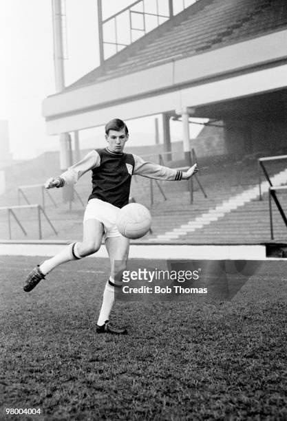 Martin Peters of West Ham United pictured at Upton Park in London, circa January 1964.