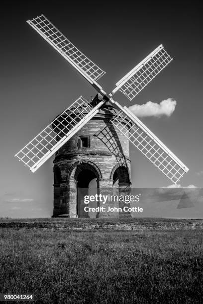 chesterton windmill in black and white #2 - chesterton stock pictures, royalty-free photos & images