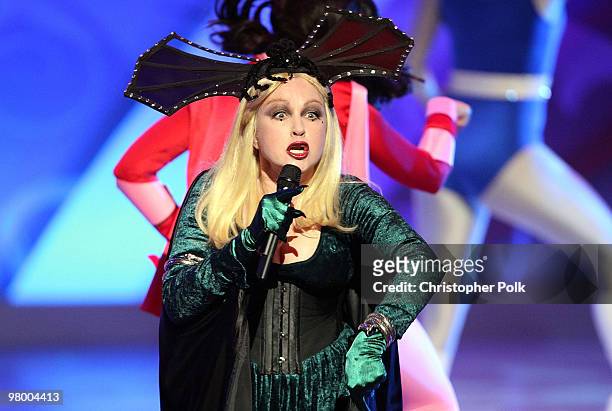 Singer Cyndi Lauper performs onstage during the 7th Annual TV Land Awards held at Gibson Amphitheatre on April 19, 2009 in Universal City, California.