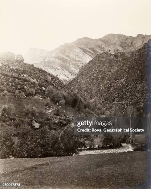 Frontier view, near the entrance to Andorra fronm Spain, just below the Fragua de Moles, Andorra, 1886.