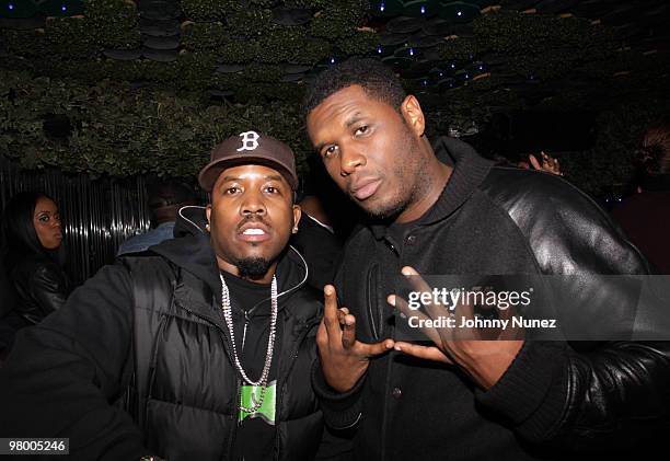 Big Boi and Jay Electronica attend the first anniversary celebration of RapRadar.com at Greenhouse on March 23, 2010 in New York City.