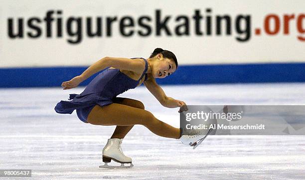 Michelle Kwan competes Thursday, January 7, 2004 in Short Program at the 2004 State Farm U. S. Figure Skating Championships at Philips Arena,...