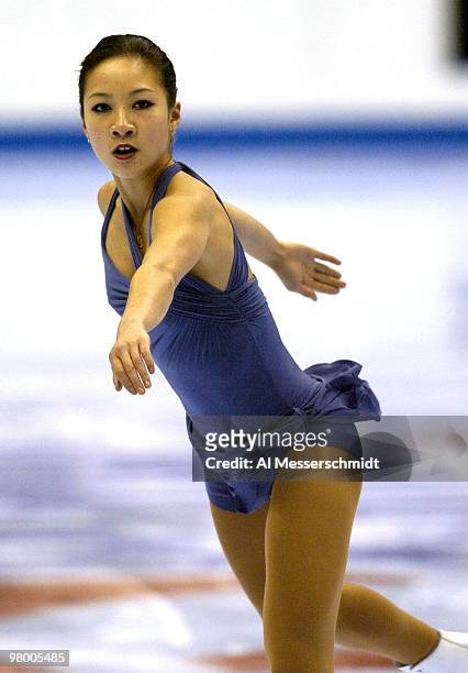 Michelle Kwan competes Thursday, January 7, 2004 in Short Program at the 2004 State Farm U. S. Figure Skating Championships at Philips Arena,...