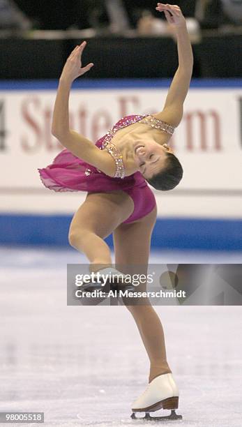 Alissa Czisny competes Thursday, January 7, 2004 in Short Program at the 2004 State Farm U. S. Figure Skating Championships at Philips Arena,...