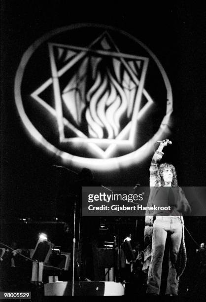 Roger Daltrey from The Who performs part of the Rock Opera Tommy at The Rainbow Theatre in Finsbury Park, London on December 09 1972