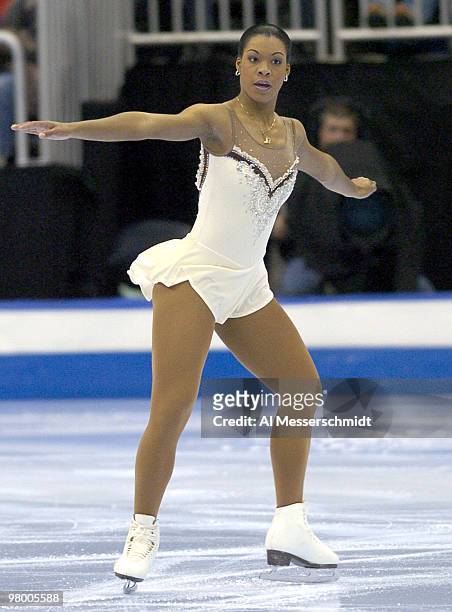 Andrea Gardiner competes Thursday, January 7, 2004 in Short Program at the 2004 State Farm U. S. Figure Skating Championships at Philips Arena,...