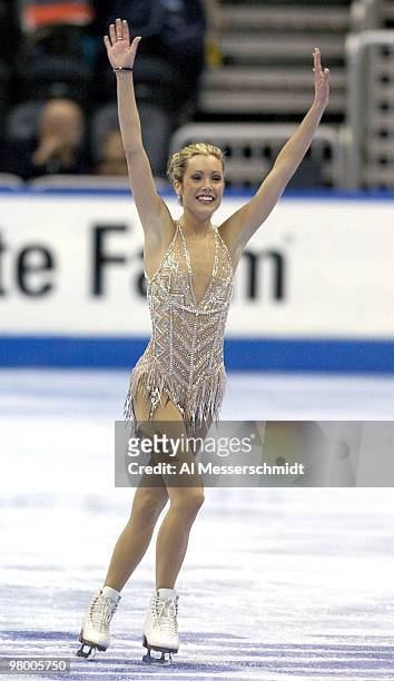 Jennifer Kirk competes Thursday, January 7, 2004 in Short Program at the 2004 State Farm U. S. Figure Skating Championships at Philips Arena,...