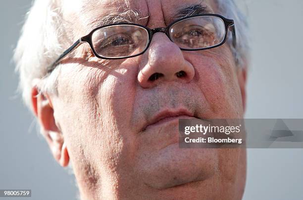 Representative Barney Frank, a Democrat from Massachusetts and House Financial Services Committee Chairman, speaks at a news conference at the White...