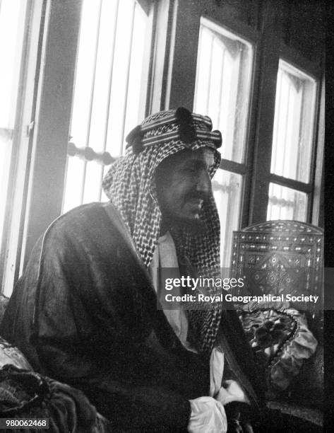 King Abd al-Aziz in Majlis, Saudi Arabia, March 1937.