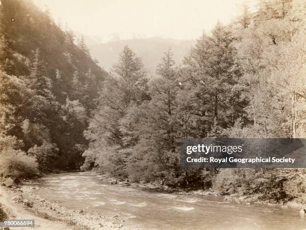 On the Min River, Szechwan, China, 1895.