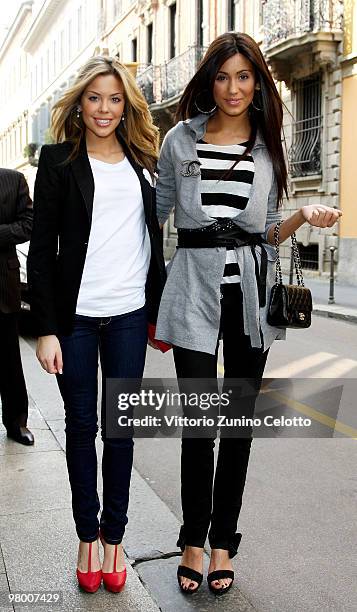 Costanza Caracciolo and Federica Nargi attend "E' Giornalismo" 2009 Awards held at Four Seasons Hotel on March 24, 2010 in Milan, Italy.