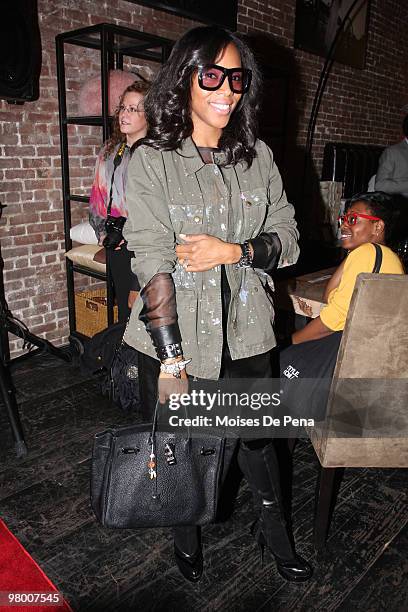 June Ambrose attends DOWNWITHFASHION at Kings Road Home on March 23, 2010 in New York City.