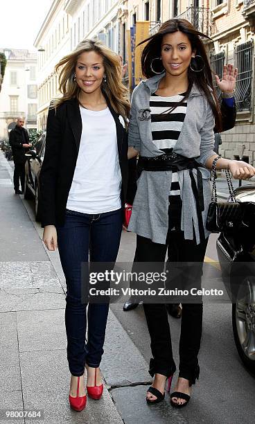 Costanza Caracciolo and Federica Nargi attend "E' Giornalismo" 2009 Awards held at Four Seasons Hotel on March 24, 2010 in Milan, Italy.