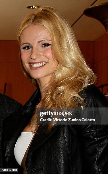 Michelle Hunziker attends "E' Giornalismo" 2009 Awards held at Four Seasons Hotel on March 24, 2010 in Milan, Italy.