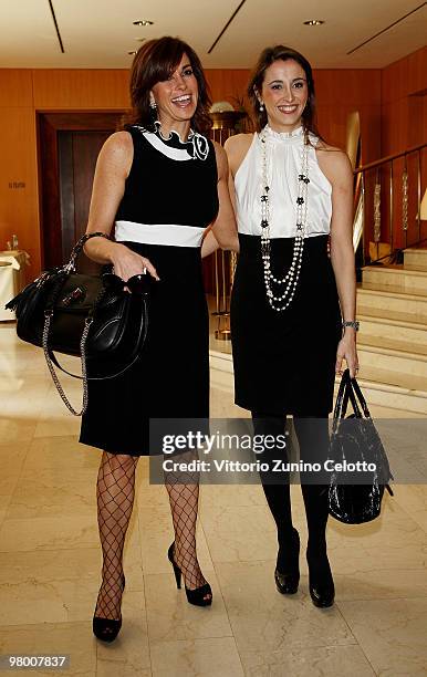 Cristina Parodi and Benedetta Parodi attend "E' Giornalismo" 2009 Awards held at Four Seasons Hotel on March 24, 2010 in Milan, Italy.