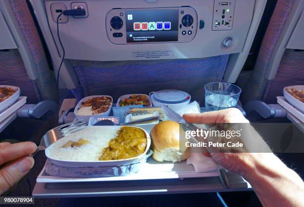 airplane food - airplane tray stock pictures, royalty-free photos & images