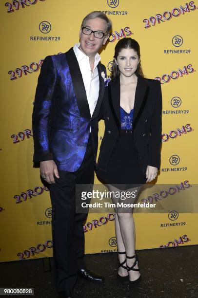 Paul Feig and Anna Kendrick attend Refinery29's 29Rooms San Francisco Turn it into Art opening party on June 20, 2018 in San Francisco, California.