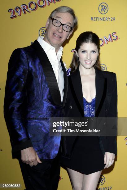 Paul Feig and Anna Kendrick attend Refinery29's 29Rooms San Francisco Turn it into Art opening party on June 20, 2018 in San Francisco, California.