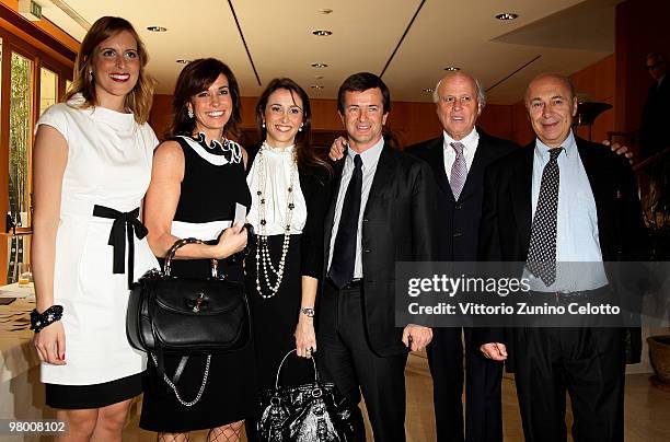 Stella Aneri, Cristina Parodi, Giorgio Gori, Giancarlo Aneri, Paolo Mieli attend "E' Giornalismo" 2009 Awards held at Four Seasons Hotel on March 24,...