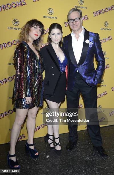 Piera Gelardi, Anna Kendrick, and Paul Feig attend Refinery29's 29Rooms San Francisco Turn it into Art opening party on June 20, 2018 in San...