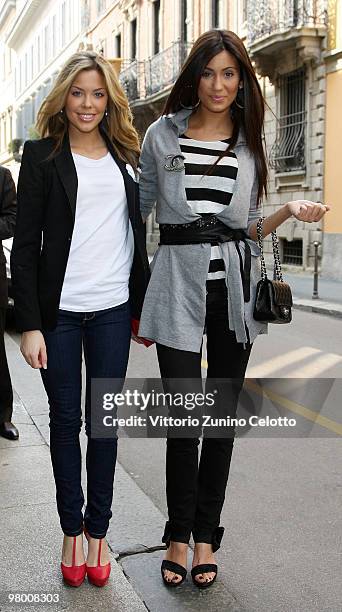 Costanza Caracciolo and Federica Nargi attend "E' Giornalismo" 2009 Awards held at Four Seasons Hotel on March 24, 2010 in Milan, Italy.