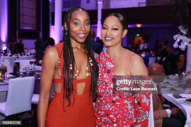 Erica Ash and Garcelle Beauvais attends the 2018 BET Awards - Debra Lee Pre-BET Awards Dinner at Vibiana on June 20, 2018 in Los Angeles, California.