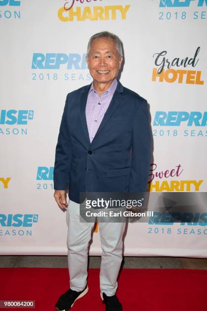 Actor George Takei attends Reprise 2.0 Presents "Sweet Charity" Opening Night at Freud Playhouse, UCLA on June 20, 2018 in Westwood, California.