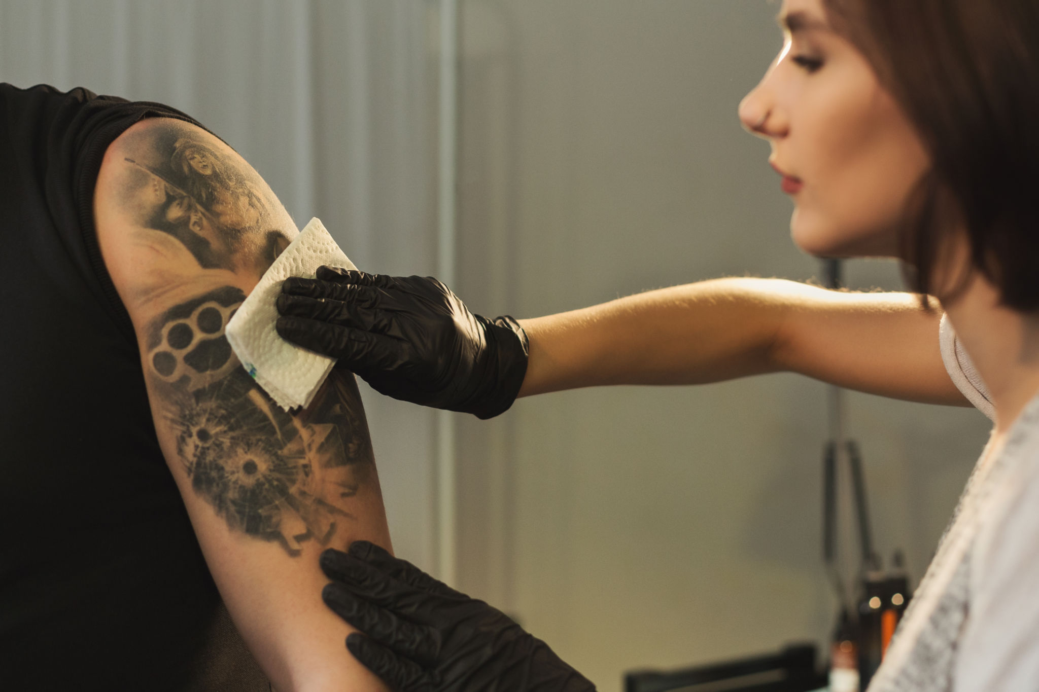 clean tattoo studio