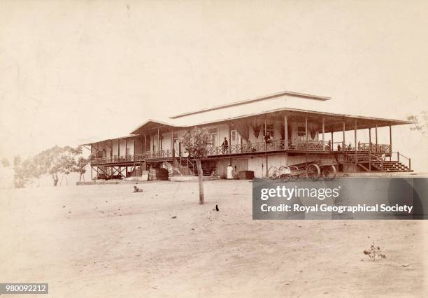 View of a house in Boma, Democratic Republic of the Congo, 1880.