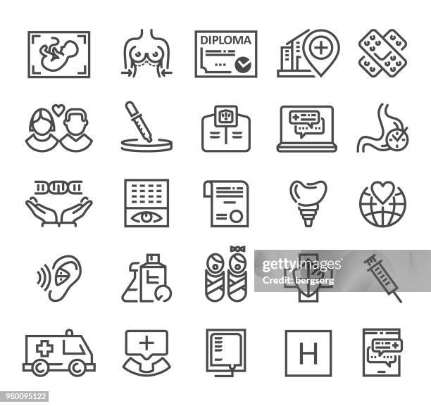 stockillustraties, clipart, cartoons en iconen met gezondheidszorg en geneeskunde pictogrammen - aids awareness ribbon