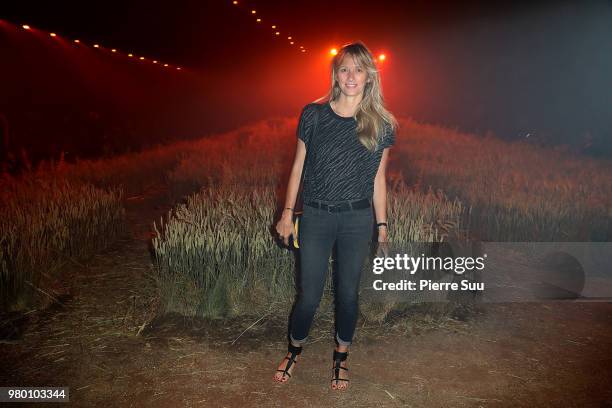 Sarah Poniatowski attends the Ami Alexandre Mattiussi Menswear Spring/Summer 2019 show as part of Paris Fashion Week on June 21, 2018 in Paris,...