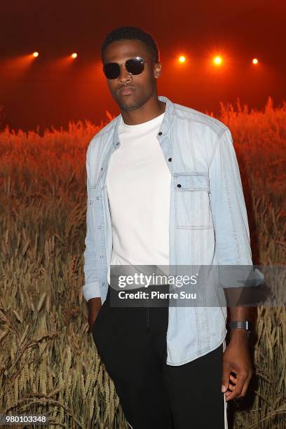 Player Brice Butler attends the Ami Alexandre Mattiussi Menswear Spring/Summer 2019 show as part of Paris Fashion Week on June 21, 2018 in Paris,...