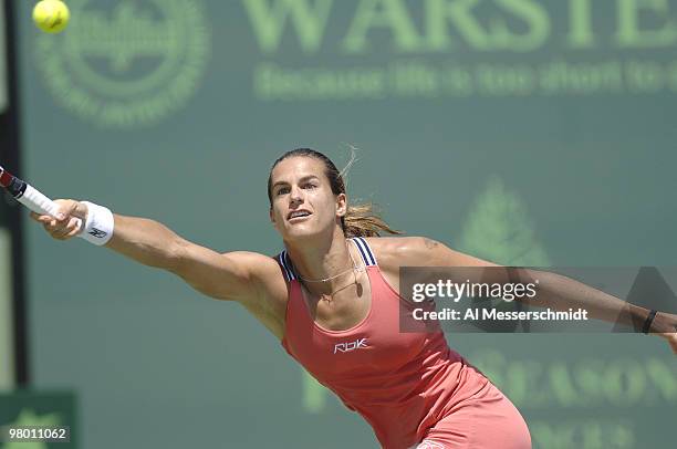 Amelie Mauresmo in women's doubles semi-final at the 2006 NASDAQ 100 Open at Key Biscayne, Florida. Lisa Ramond and Samantha Stosur defeated Mauresmo...