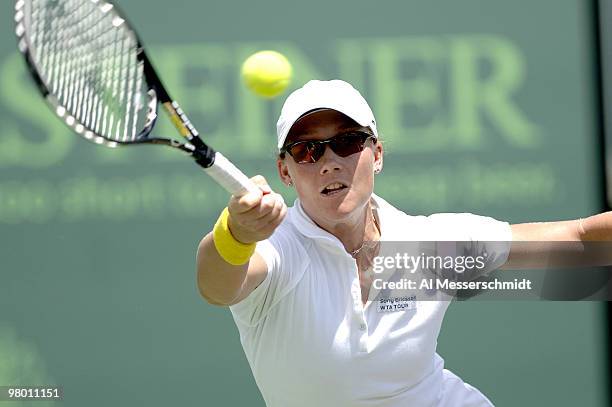 Samantha Stosur in women's doubles semi-final at the 2006 NASDAQ 100 Open at Key Biscayne, Florida. Lisa Ramond and Stosur defeated Amelie Mauresmo...