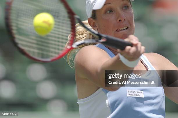 Lisa Raymond in women's doubles semi-final at the 2006 NASDAQ 100 Open at Key Biscayne, Florida. Ramond and Samantha Stosur defeated Amelie Mauresmo...